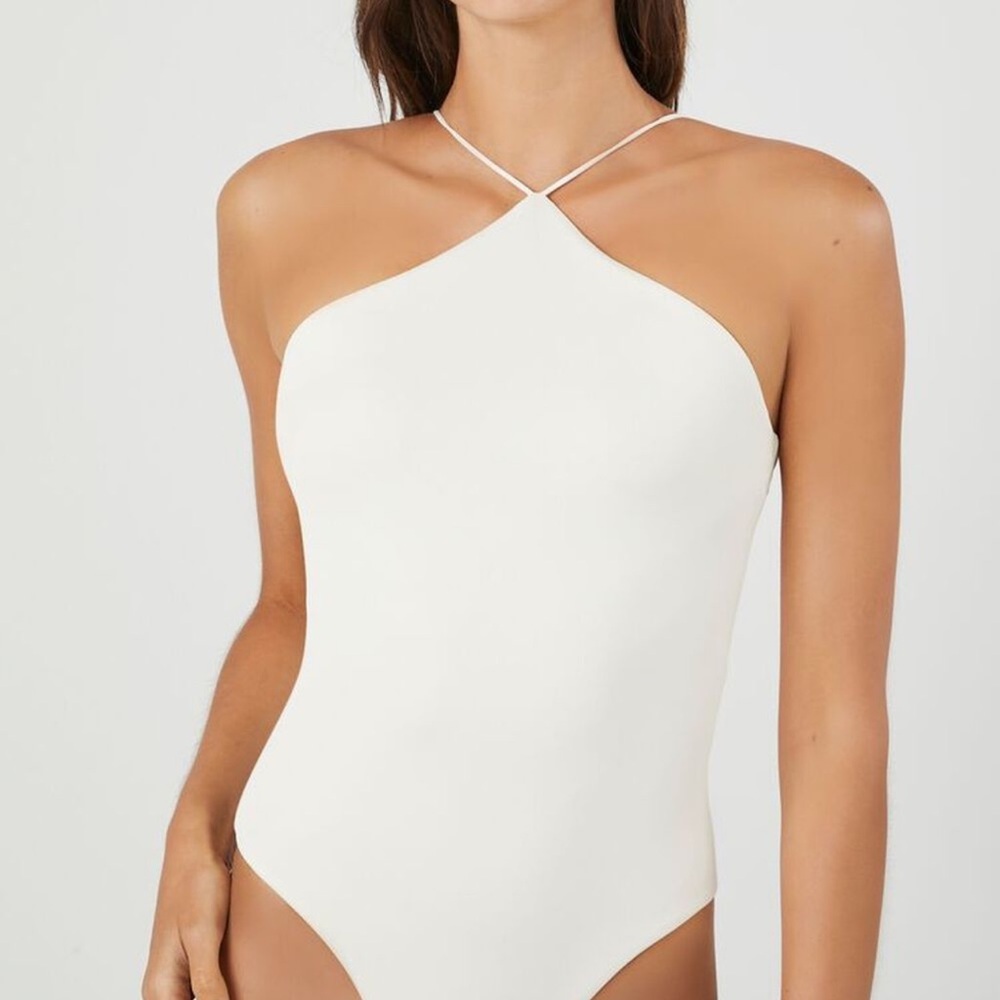 Lovers & Friends White Halter Bodysuit